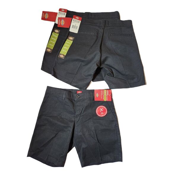 Dickies Juniors Slim Fit Shorts – Black, Size 5 (Lot of 3, NWT) - Picture 1 of 7